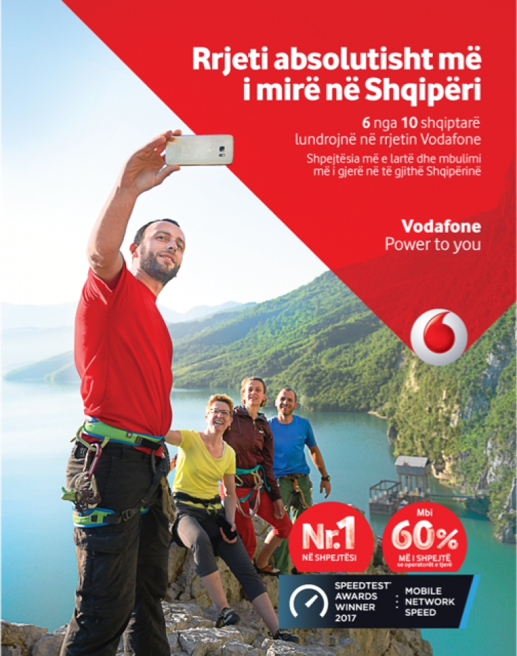 Vodafone Albania certifikohet nga Ookla si operatori me rrjetin më të shpejtë në Shqipëri [FOTO]