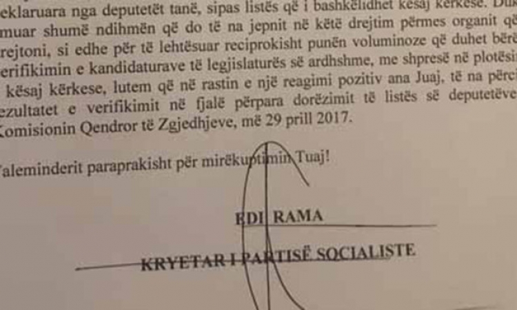 Zbulohet letra e kryeministrit Rama për  kryeprokurorin Adriatik Llalla