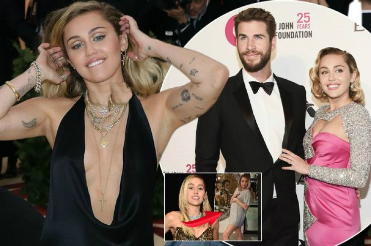 Thanë se ishte shtatzënë, Miley Cyrus bën daljen e parë publike pas martesës me Liam Hemsworth dhe i mahniti të gjithë[FOTO]