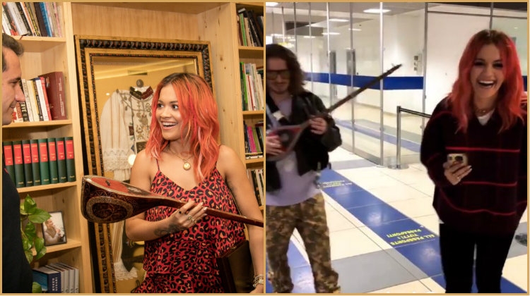 Nuk duhet humbur! Rita Ora e fiksuar keq fare me Shqipërinë, muzikë me çifteli dhe valle në mes të aeroportit në Itali [VIDEO]