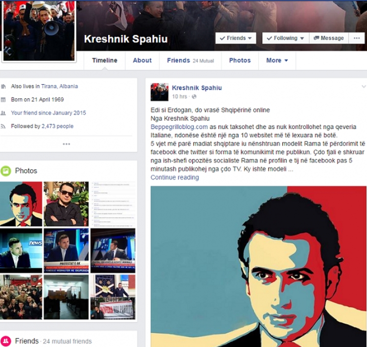Kreshnik Spahiu: “Edi si Erdogan, do vrasë Shqipërinë online”