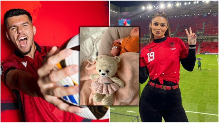 Bekim në familjen e Mirlind Dakut, sulmuesi i Kombëtares dhe modelja shqiptare bëhen prindër për herë të parë