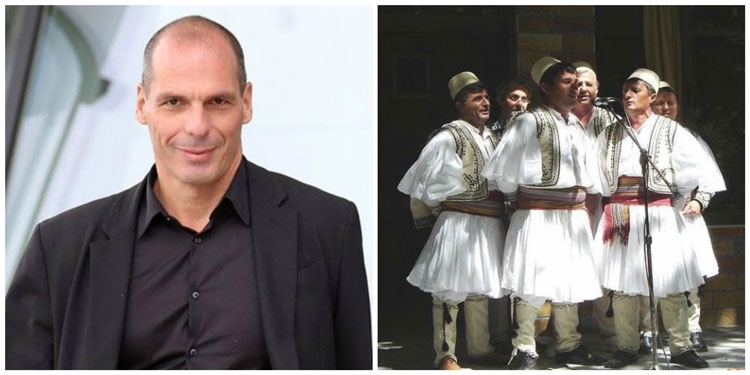 Ish ministri grek Varufakis shkruan tekstin e këngës  të iso-polifonisë labe