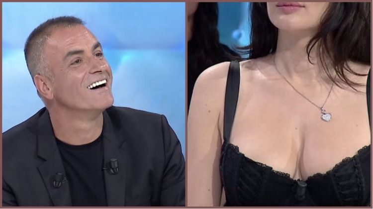 Upss! Arian Çani ''i pandreqshëm'', e bën sërish live në emision, puth në buzë këngëtaren e njohur shqiptare [FOTO]